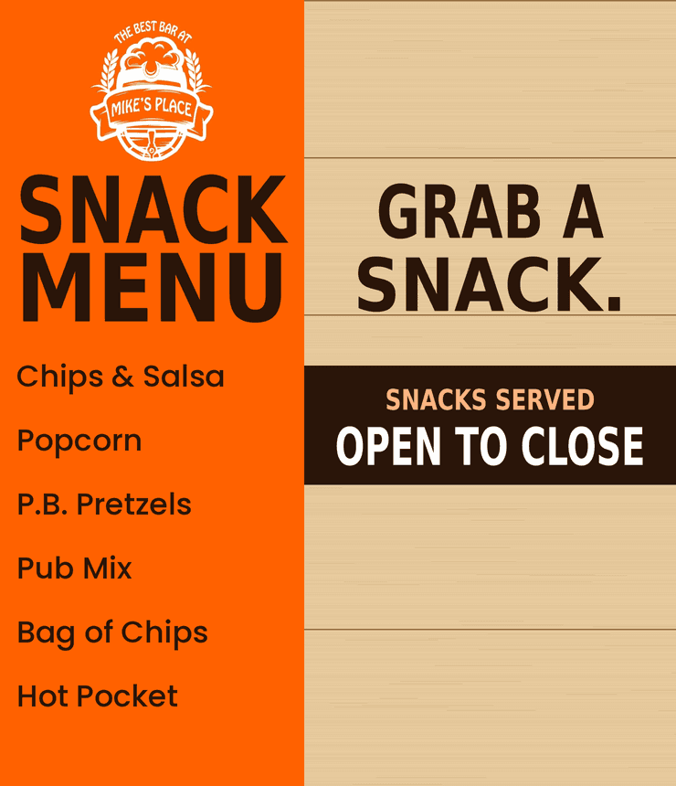 Snack Menu